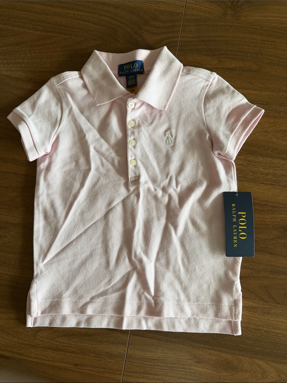 NWT Polo by Ralph Lauren Girls' Pink Cotton Polo Shirt